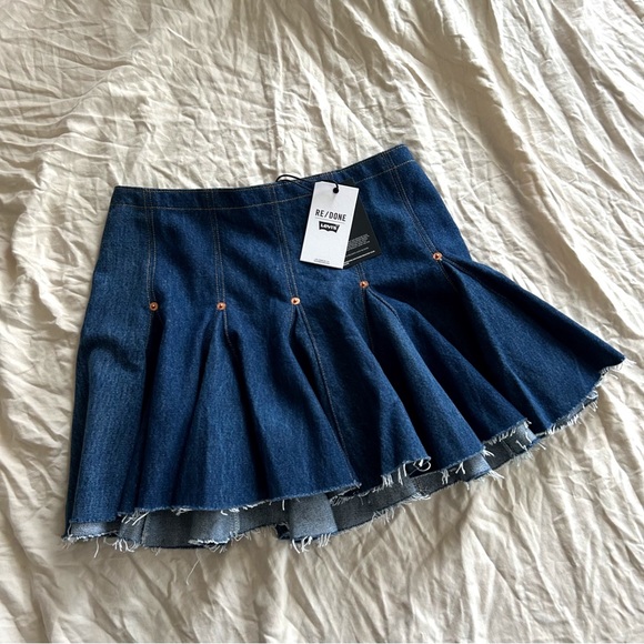 RE/DONE + Levi’s One of a Kind Reconstructed Flounce Skirt—NWT - Picture 1 of 8